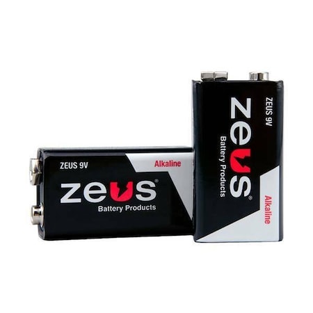 Zeus Battery Products 1.5V 9V Alkaline, 10PK ZEUS 9V